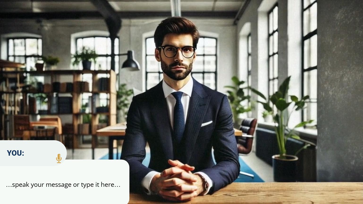 Conversation with an AI character