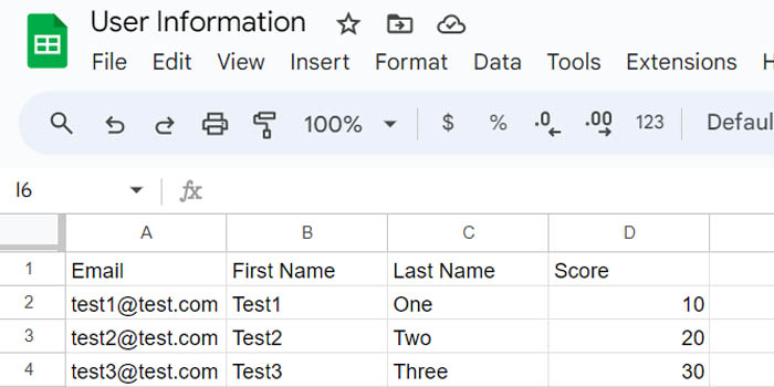 Saving Articulate Storyline variables to Google Sheets
